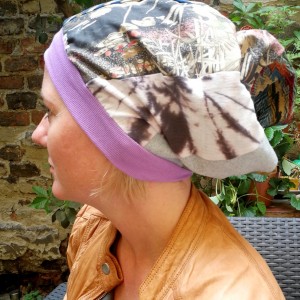 czapka turbanowa etno boho patchwork