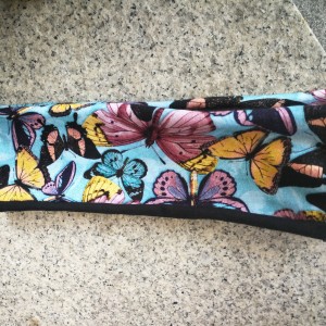 opaska wiosenna sportowa w motyle na podszewce