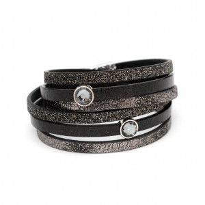 Bransoletka Fun Swarovski czarna