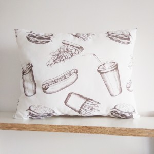 Poduszka fast-food patchwork