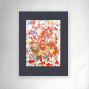 abstrakcja obrazek, nowoczesna grafika do sypialni, kolorowa dekoracja na ścianę, abstrakcyjny rysunek, energetyczny obraz 30x40, obraz w ciepłych kolorach, nowoczesna grafika A3