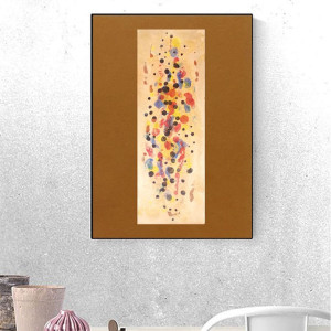 minimalizm obraz 30x40, abstrakcyjny rysunek do domu, nowoczesna dekoracja na ścianę, rysunek w ciepłych kolorach, minimalistyczny rysunek A3