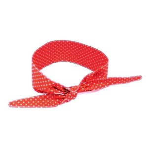 Opaska pin up retro Czerwona w białe kropeczki