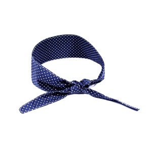 Opaska pin up retro Granatowa w białe kropeczki