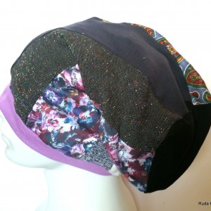 czapka etno boho szyta patchworkowo damska wiosenna