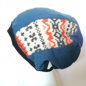 czapka damska patchworkowa na podszewce