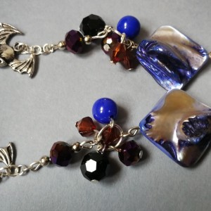 klipsy eleganckie długie boho folk muszle