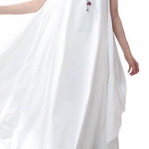 sukienka biała oversize długa M