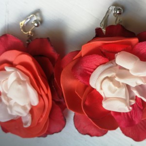 klipsy kwiaty etno boho długie