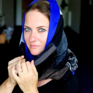 komin patchworkowy na podszewce miękki, miły