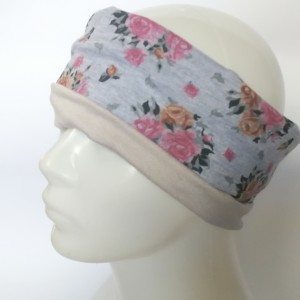 opaska damska podwójna w kwiaty handmade