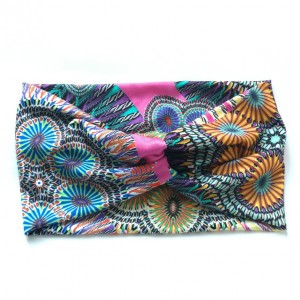 opaska damska podwójna w kwiaty handmade