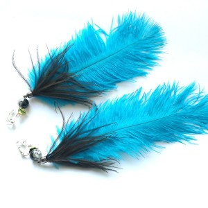 klipsy pióra etno boho lekkie bali orient