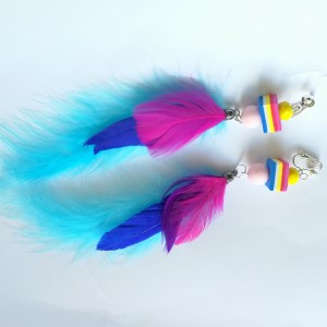 klipsy pióra etno boho lekkie bali orient