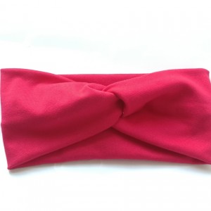 opaska damska podwójna czerwona handmade