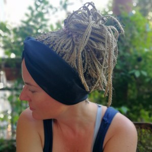 opaska damska podwójna czerwona handmade