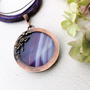 Poranne bzy naszyjnik z miedzi c746