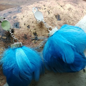 klipsy pióra etno boho lekkie bali orient