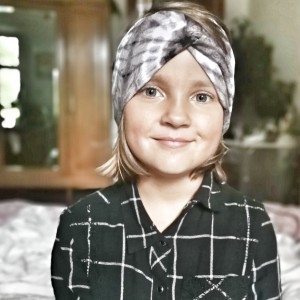 Opaska dla dziewczynki wzór turbanowy