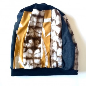 czapka damska patchworkowa na podszewce