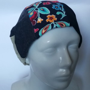 czapka damska patchworkowa na podszewce
