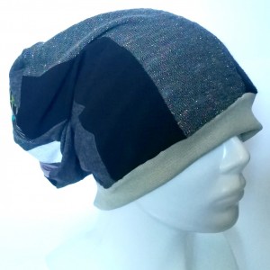 czapka damska patchworkowa na podszewce