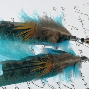 klipsy pióra etno boho lekkie bali orient