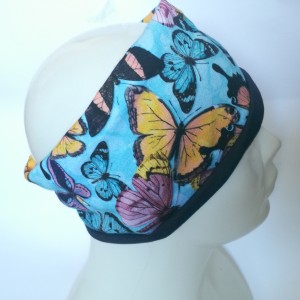 opaska damska podwójna w motyle  handmade