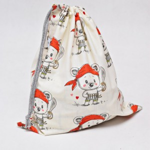 Worek na buty worek na kapcie do przedszkola do szkoły worek szkolny na ubrania miś pirat