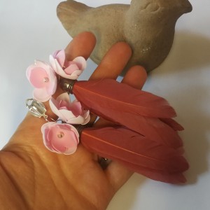 klipsy etno boho wiszące długie lekkie