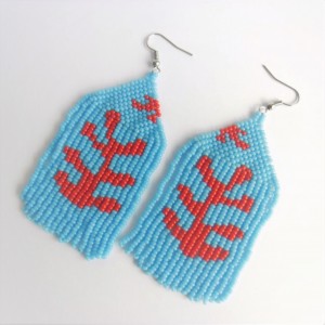 kolczyki z koralików