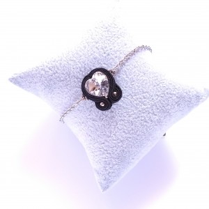 Bransoletka sutasz z sercem Swarovski - crystal