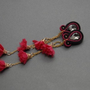kolczyki lub klipsy sutasz z kwiatuszkami