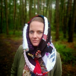 komin patchworkowy na podszewce miękki, miły