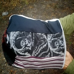 czapka damska patchworkowa smerfetka