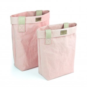 EKO TORBA Z PAPIERU BIGBAG WEGE PASTEL PINK S - SHOPPERKA