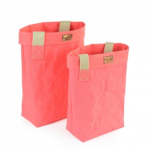 EKO TORBA Z PAPIERU BIGBAG WEGE CORAL RED  S - SHOPPERKA
