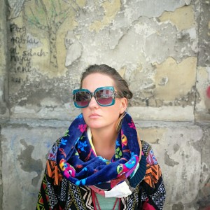 komin patchworkowy na podszewce miękki, miły