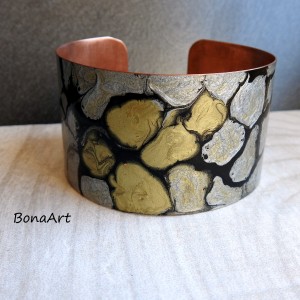 Bransoleta "Labirynt cieni" ręcznie malowana