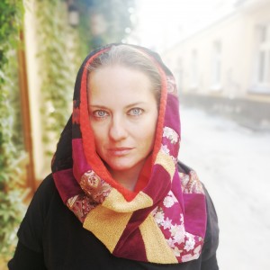 komin patchworkowy na podszewce miękki, miły