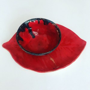 Zestaw liść czerwony