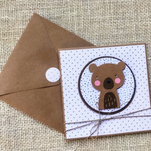 016 MISIOWA KARTKA NA URODZINY,NARODZINY LUB ROCZEK