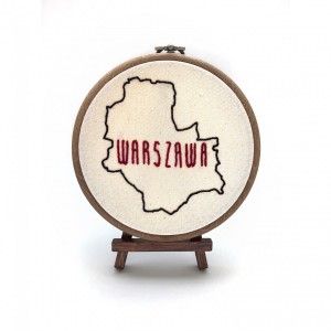 Obrazek haftowany WARSZAWA
