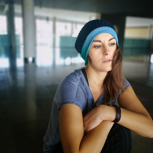 czapka damska patchworkowa smerfetka