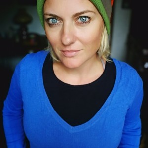 czapka damska patchworkowa smerfetka