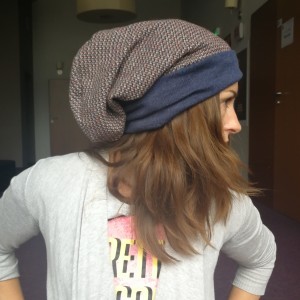 czapka damska żółta ciepła na podszewce