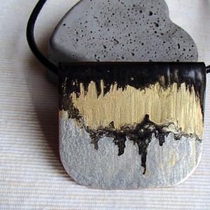 Zawieszka "Srebrno-złota abstrakcja"