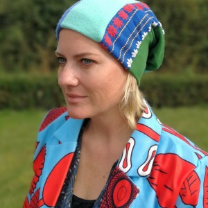 czapka patchworkowa na podszewce