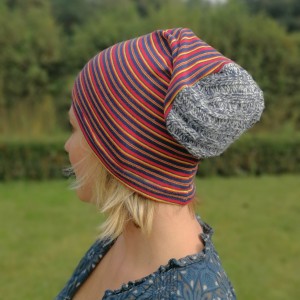 czapka smerfetka na podszewce