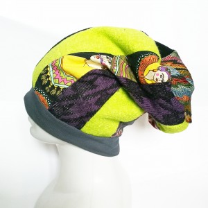 czapka patchworkowa na podszewce frida kahlo
